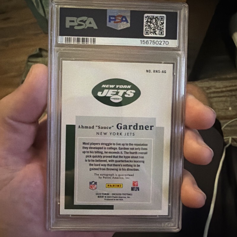 2022 Panini Encased - Rookie Notable Signatures Ahmad Gardner  /99 PSA 10 view 2