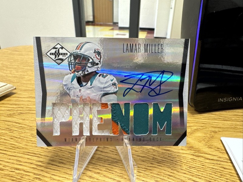 Lamar Miller 2012 Panini Limited Phenom Patch Auto #251/299  Miami Dolphins