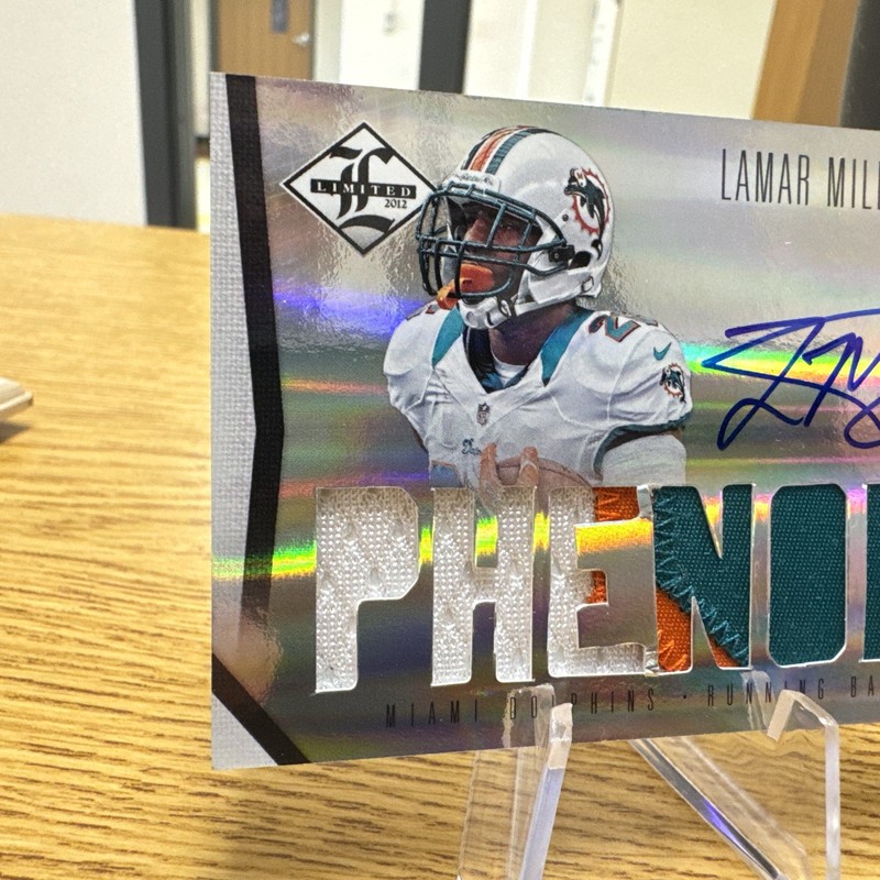 Lamar Miller 2012 Panini Limited Phenom Patch Auto #251/299 Miami Dolphins view 2