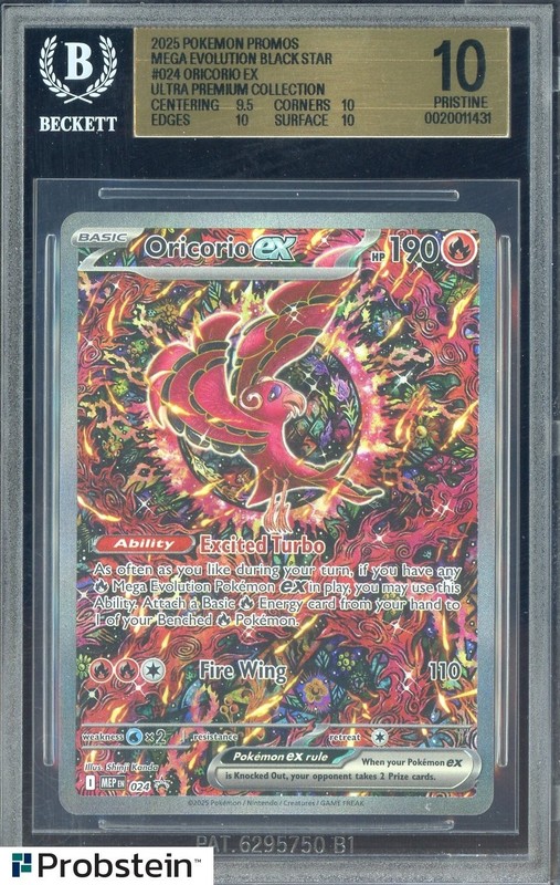 2025 Pokemon MEP En Ultra-Premium Collection #024 Oricorio ex BGS 10 PRISTINE