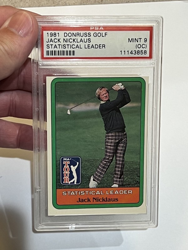 1981 Donruss Golf JACK NICKLAUS Statistical Leader PSA 9(OC) MINT