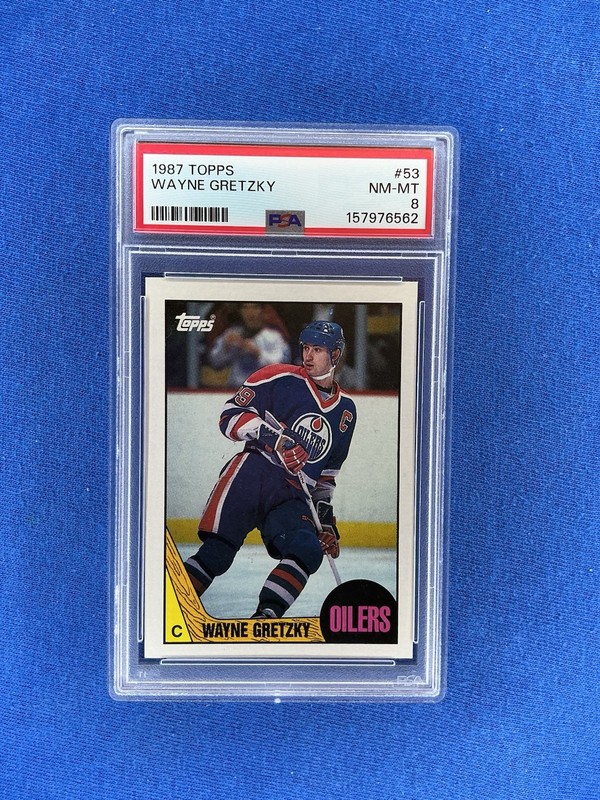 1987 Topps Wayne Gretzky #53 HOF Edmonton Oilers PSA 8