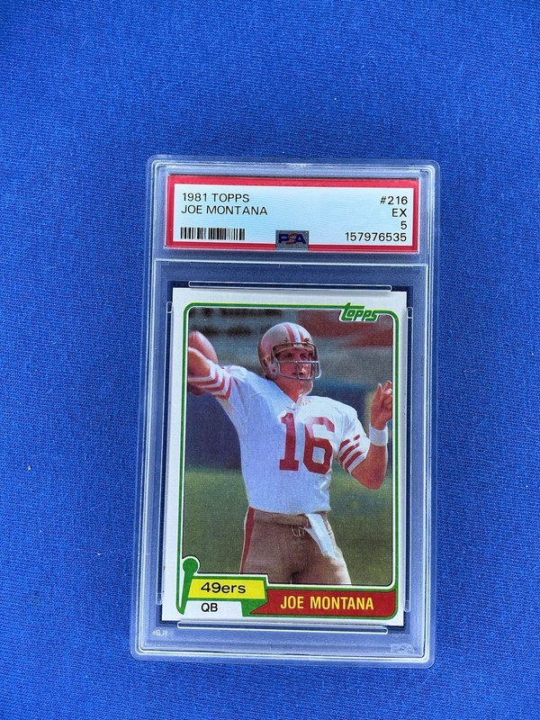 1981 TOPPS JOE MONTANA #216 RC 49ers ROOKIE PSA 5