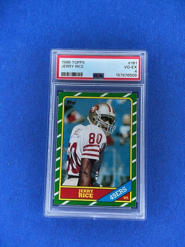 Topps 1986 Jerry Rice Rookie #161 San Francisco 49ers PSA 4