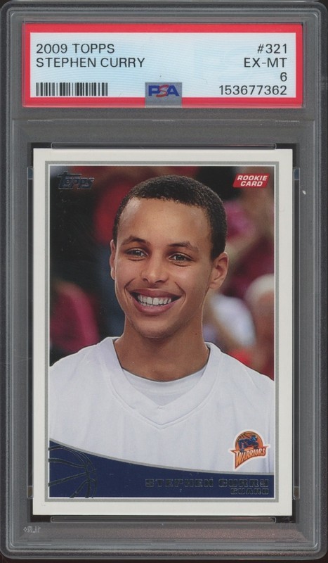 2009 Topps #321 Stephen Curry RC Rookie EX-MT PSA 6