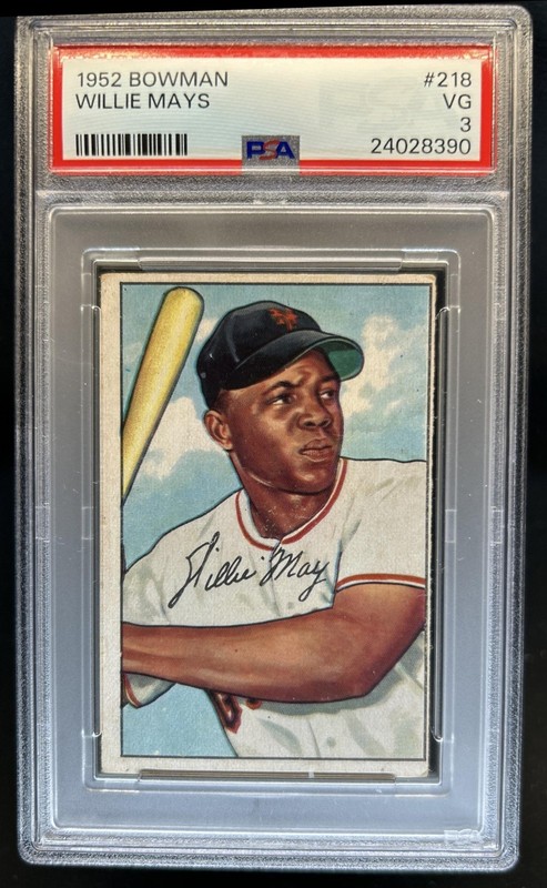 1952 Bowman Willie Mays #218 Giants PSA 3