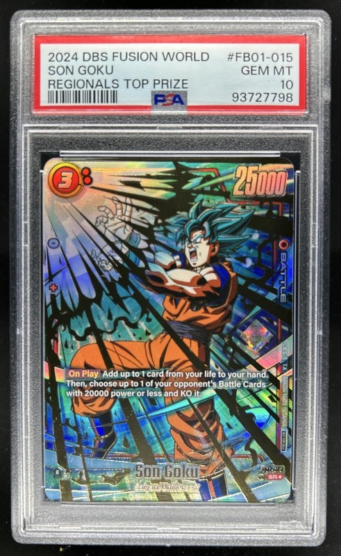 2024 Dragon Ball Super FW Son Goku Regionals Top Prize Promo #FB01-015 PSA 10
