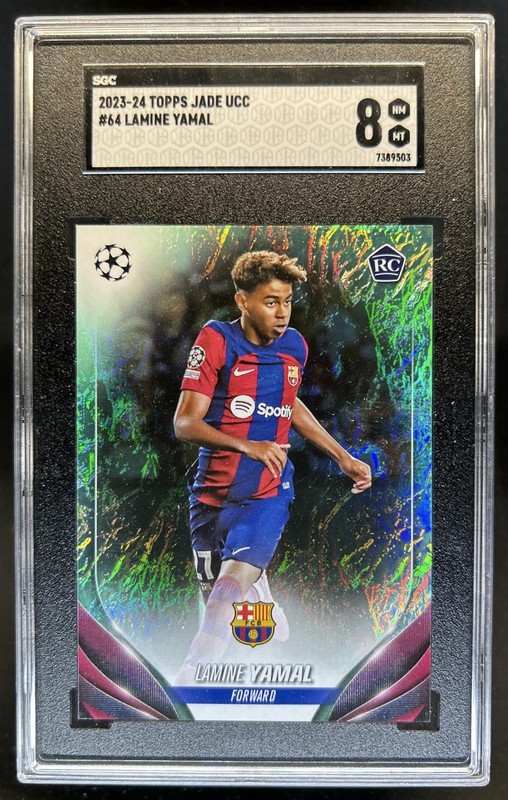 2023-24 Topps UEFA Jade Edition Lamine Yamal RC Rookie #64 Barcelona SGC 8