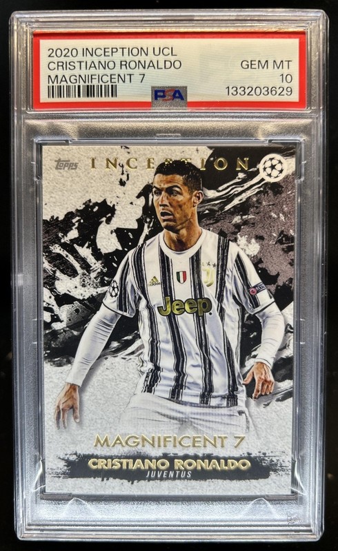 2020-21 Topps Inception UCL UEFA Cristiano Ronaldo Magnificent 7 NNO PSA 10
