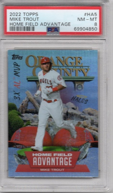 Mike Trout 2022 Topps Home Field Advantage # HA5 *PSA 8 NM-MT* Los AngelesAngels