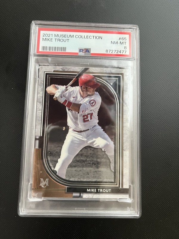 Mike Trout 2021 Topps Museum Collection # 65 *PSA 8 NM-MT* Los Angeles Angels