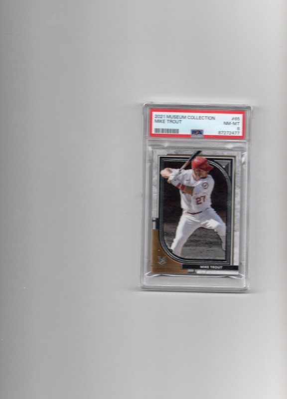 Mike Trout 2021 Topps Museum Collection # 65 *PSA 8 NM-MT* Los Angeles Angels view 2