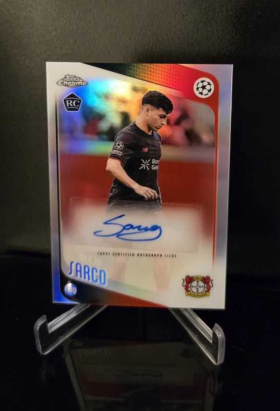 ALEJO SARCO RC 🔥 SP 2025-26 Topps Chrome UEFA Refractor Signature Rookie #CA-AS