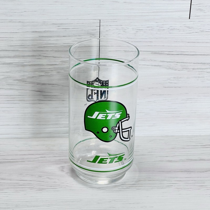 New York Jets Glass Bar Mobil Vintage NY Helmet Logo Man Cave Mobil Team NFL