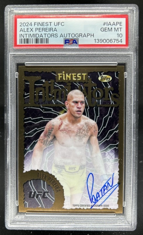 2024 Topps Finest UFC Alex Pereira Intimidators Auto #IA-APE PSA 10 GEM MINT