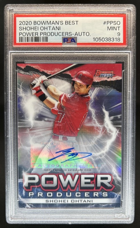 2020 Bowman's Best Shohei Ohtani Power Producers Auto #/99 Angels PSA 9