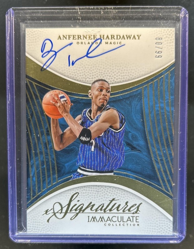 2024-25 Panini Immaculate Anfernee Hardaway Signatures Auto Autograph #/99