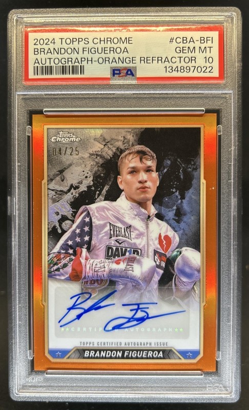 2024 Topps Chrome Brandon Figueroa Auto Orange Refractor #/25 PSA 10 GEM MINT