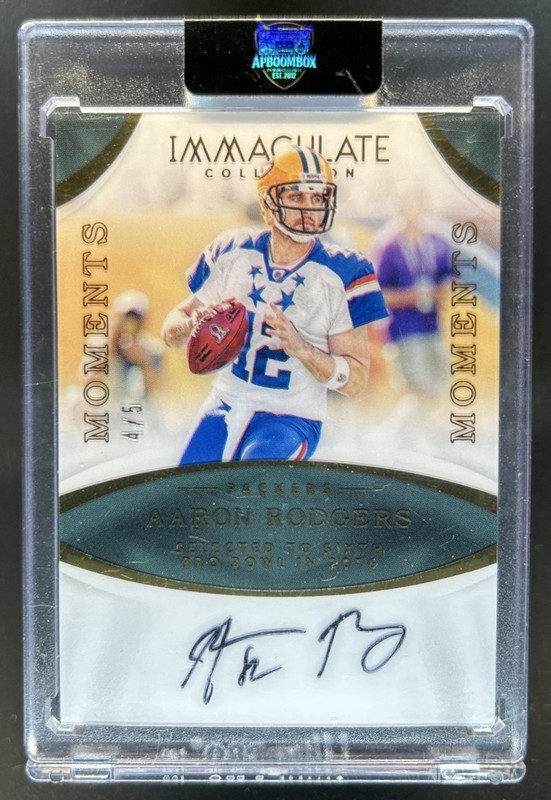 2017 Panini Immaculate Aaron Rodgers Moments Auto Autograph #/5 Packers