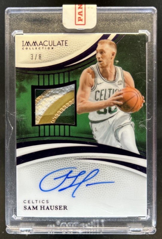 2024-25 Panini Immaculate Sam Hauser Patch Auto Autograph FOTL #/8 Celtics