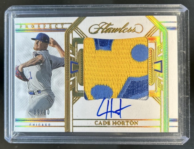 2024 Panini Flawless Cade Horton Prospect Patch Auto Autograph Gold #/10 Cubs