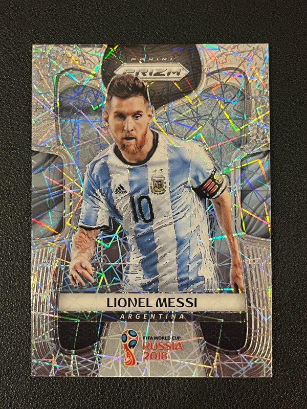 Lionel Messi 2018 Panini Prizm World Cup Lazer Argentia 1 