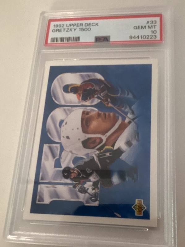 Upper Deck 1992-93 Wayne Gretzky Gretzky 1500 #33 PSA Graded Kings NHL view 2