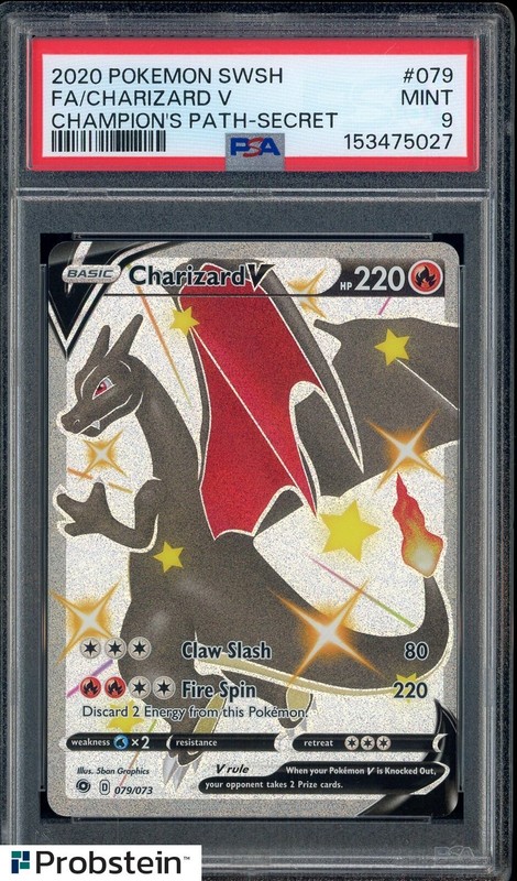 2020 Pokemon SWSH Champion's Path #079 FA/Charizard V PSA 9 MINT