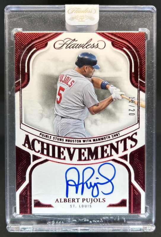 2025 Panini Flawless Albert Pujols Achievements Signatures Ruby Auto #/20