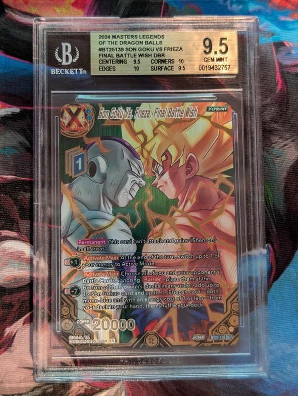 2024 DBS Masters Son Goku Vs. Frieza, Final Battle Wish #BT25-139 BGS 9.5