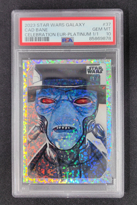 2023 Topps Star Wars Galaxy Cad Bane Celebration Europe Platinum 1/1 #37 PSA 10