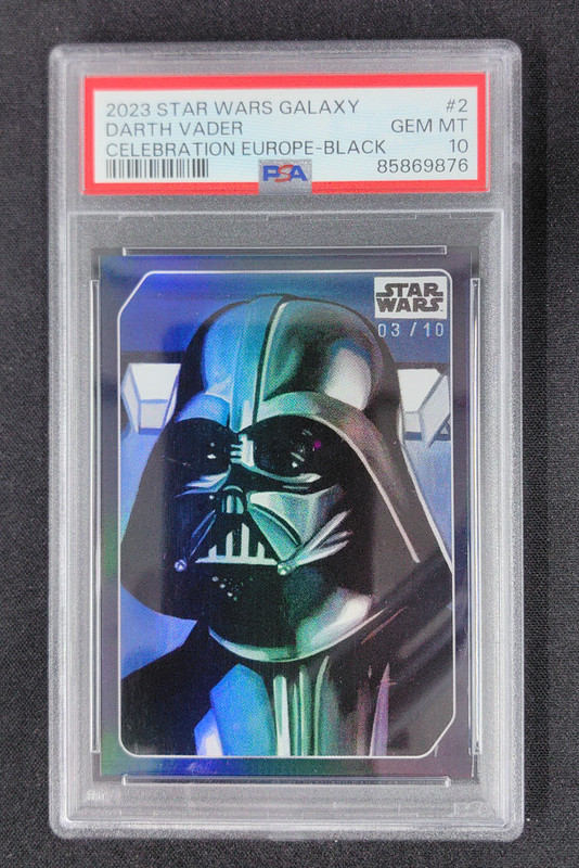 2023 Topps Star Wars Galaxy Darth Vader Celebration Europe Black /10 PSA 10