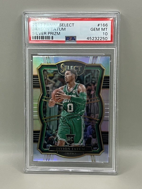 2017-18 Panini Select - Premier Level Jayson Tatum #166 Silver Prizm (RC) PSA 10