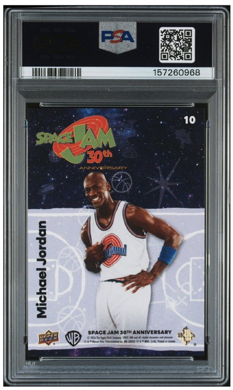 2026 Upper Deck Space Jam Michael Jordan 30th Anniversary #10 PSA 9 Mint view 2
