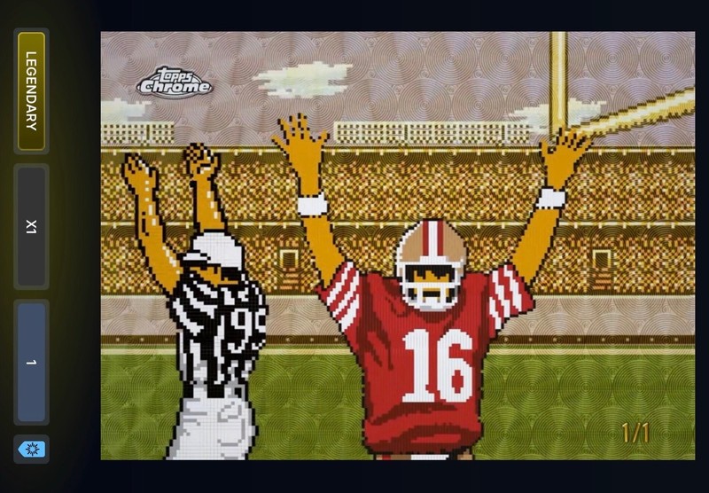 2025 TOPPS CHROME JOE MONTANA TECMO BOWL 1/1 SUPERFRACTOR - *DIGITAL CARD*