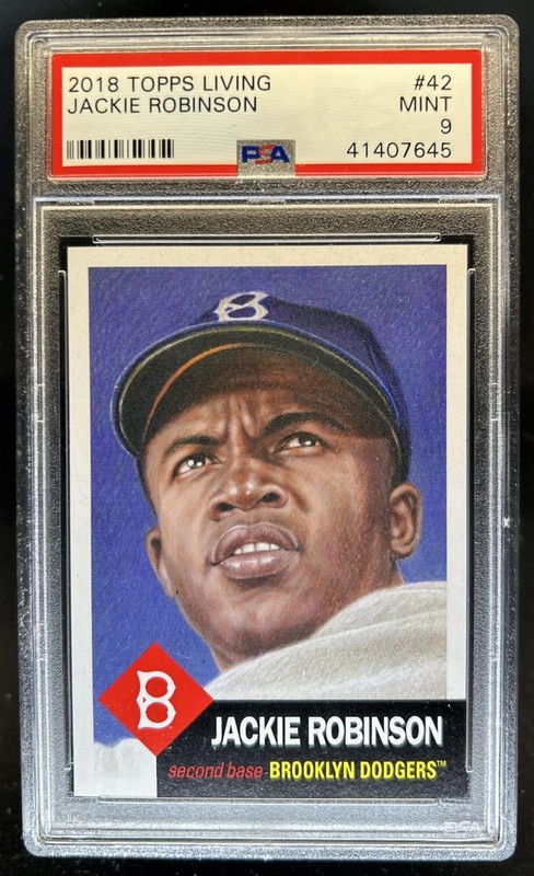 2018 Topps Living Jackie Robinson #42 Dodgers PSA 9