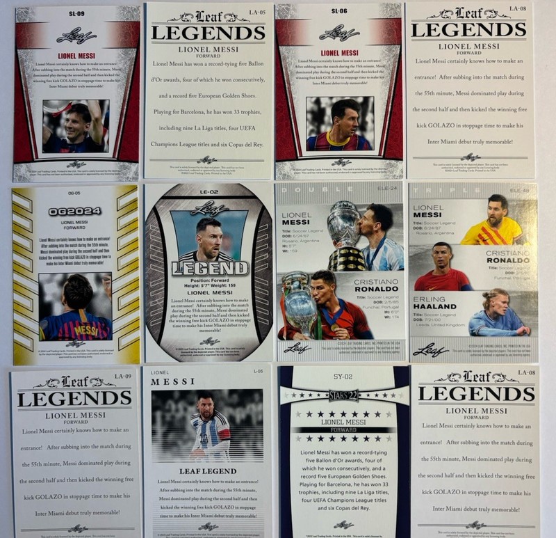 MESSI ARGENTINA INTER MIAMI "SPECIAL RELEASES" LOT (12) 2022 -2024 SOCCER CARDS view 2