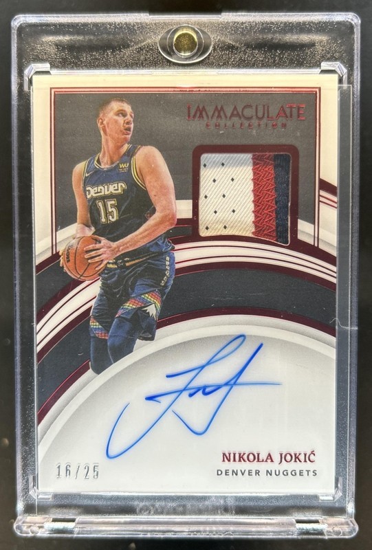 2021-22 Panini Immaculate Nikola Jokic Patch Auto Autograph Red #/25 Nuggets