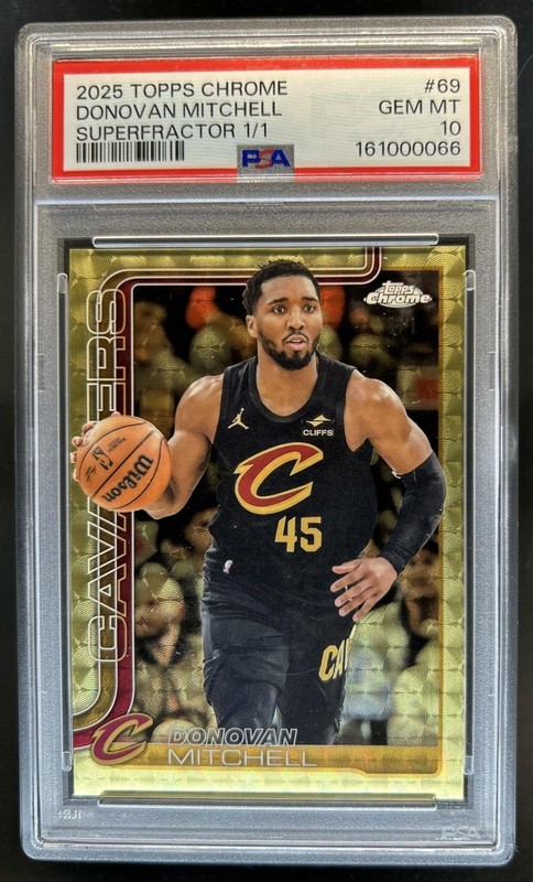 2025-26 Topps Chrome Donovan Mitchell SuperFractor #1/1 Cavaliers PSA 10
