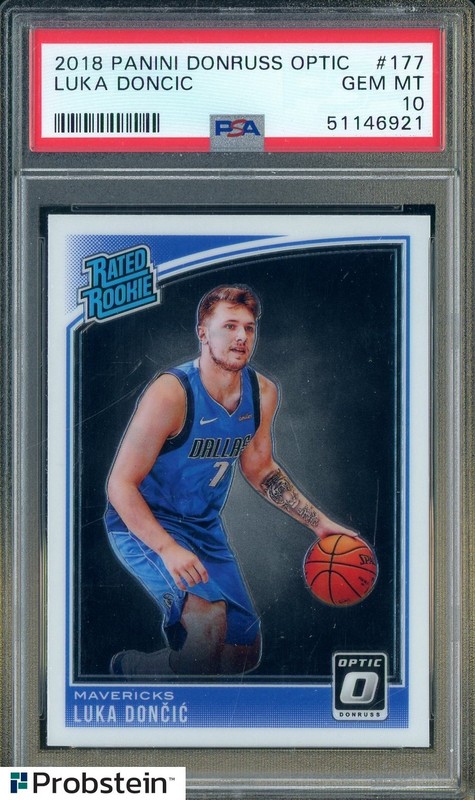 #2 2018 Donruss Optic #177 Luka Doncic Mavericks RC Rookie PSA 10 GEM MINT