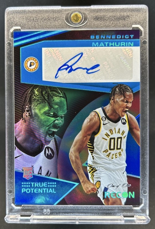 2022-23 Recon Bennedict Mathurin True Potential Signatures RC Platinum Auto #1/1