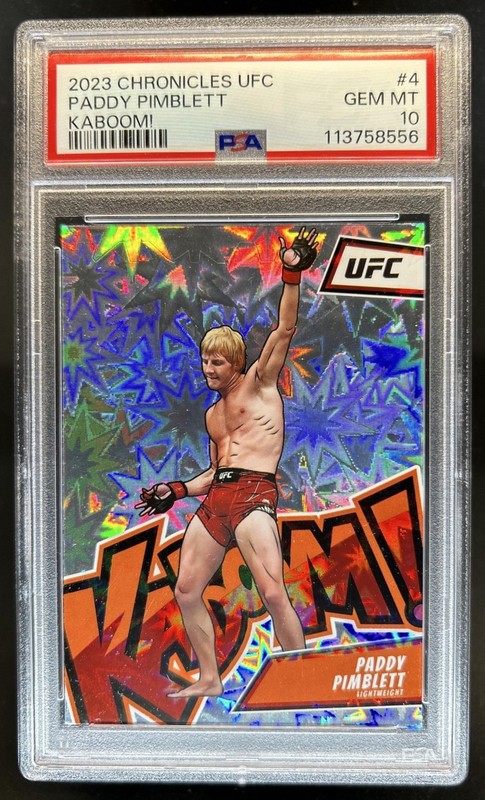 2023 Chronicles UFC Paddy Pimblett Kaboom! SSP #4 PSA 10 GEM MINT