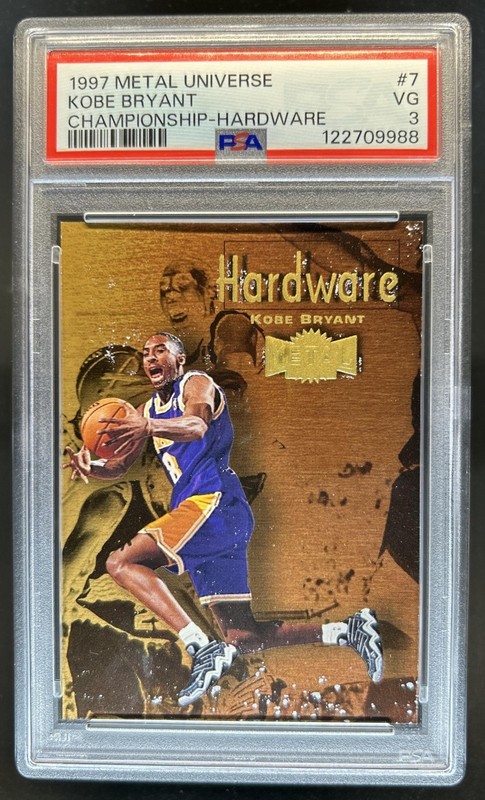 1997-98 Skybox Metal Universe Championship Kobe Bryant Hardware #7 H PSA 3
