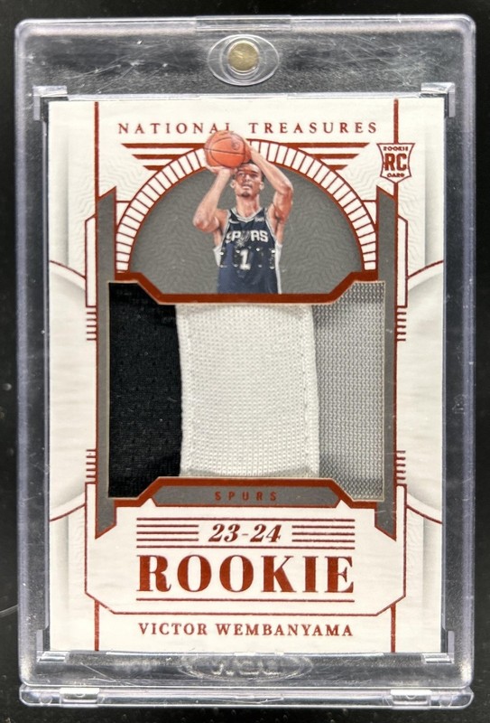 2023-24 National Treasures Victor Wembanyama Rookie Patches RC Orange #/75