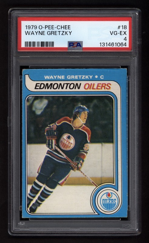 1979 OPC #18 WAYNE GRETZKY ROOKIE CARD PSA 4 VG-EX