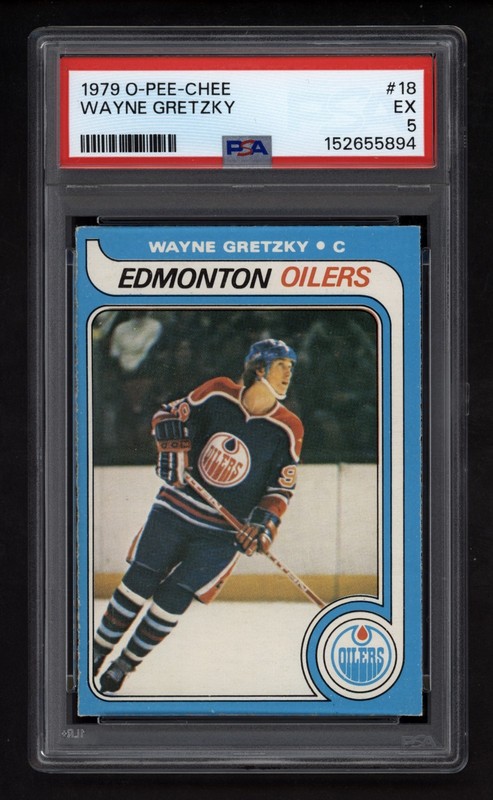 1979 OPC #18 WAYNE GRETZKY ROOKIE CARD PSA 5 EX