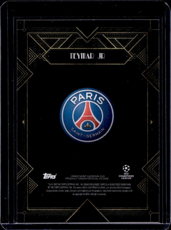 2022-23 Topps Deco UEFA & Europa League Neymar Jr Green #/99 Roma view 2
