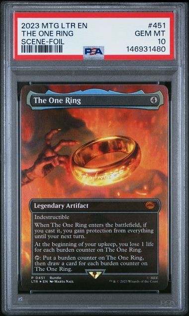 Magic the gathering ltr The One Ring scene foil 451 Gem Mint PSA 10