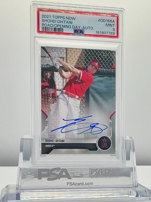 SHOHEI OHTANI 2021TOPPS NOW ROAD TO OPENING DAY-AUTO(/99 #OD166A PSA9!MINT!POP6! view 2