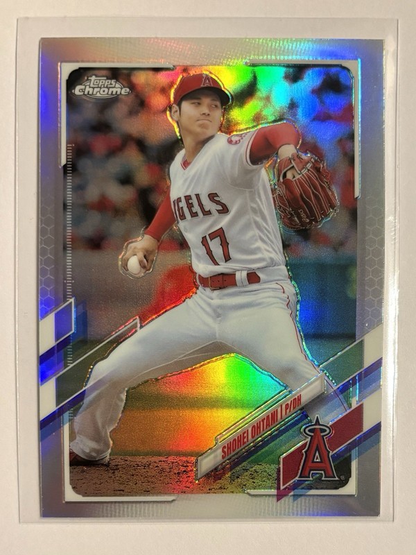 2021 Topps Chrome #159 🔥 SHOHEI OHTANI REFRACTOR 💎 Los Angeles Angels 🐐 